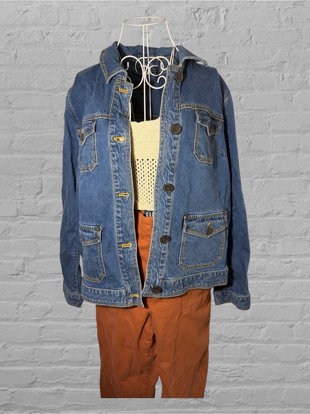 Talbots Classic Blue Denim Jacket with Patch Pockets - Picture 3 of 7